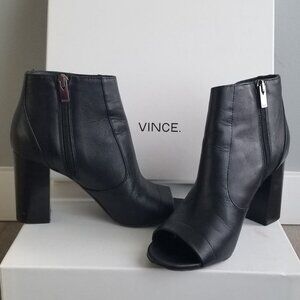 VINCE Fionn Open Toe Leather Bootie